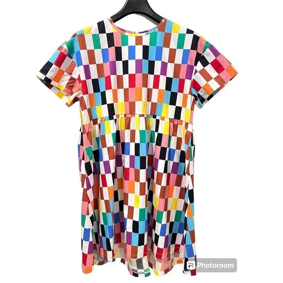 target pride skater dress Target Pride Dress Checkered Skater Rainbow Short Sleeve Cotton Small for sale online